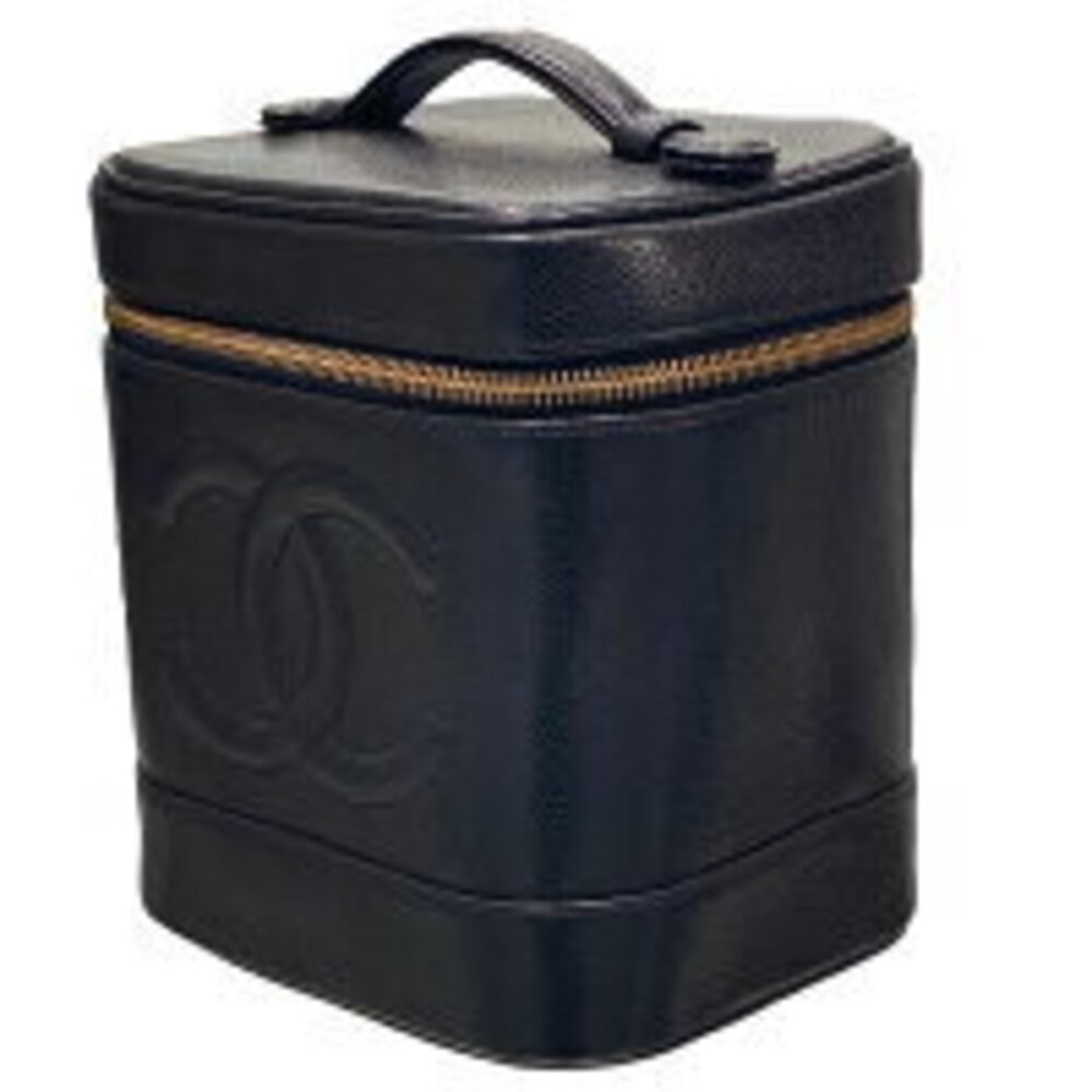 CHANEL Vanity Bag Vertical Caviar Leather Black